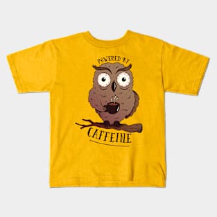 Caffeine Owl Kids T-Shirt